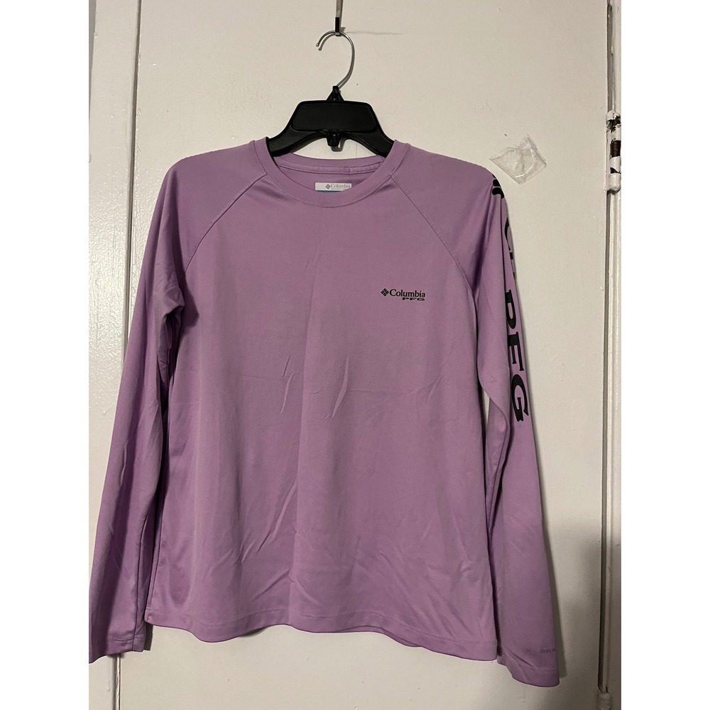 Columbia PFG Long Sleeve Shirt Purple Performance Fishing Gear FL6160 Womens S